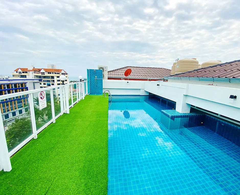 Rooftop communal swimming pool